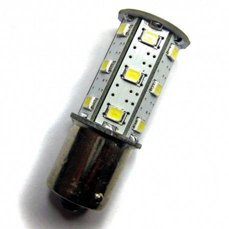 Ampoule P21W BA15S 24 leds blanches 6 volts