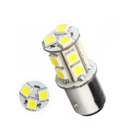 Ampoule P21W à 13 leds blanches Haute puissance Culot BA15S