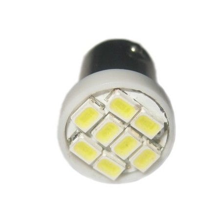 Ampoule Leds 24v H6W BAX9S à 8 leds blanches