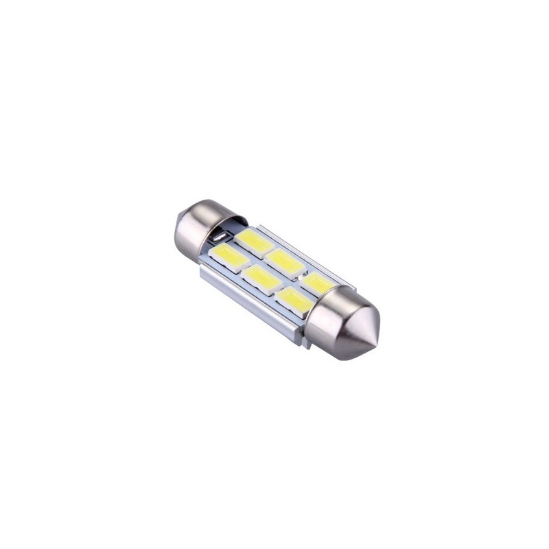 1x Ampoule Navette LED 31mm C5W  6500K Blanc Pur CANbus ANTI