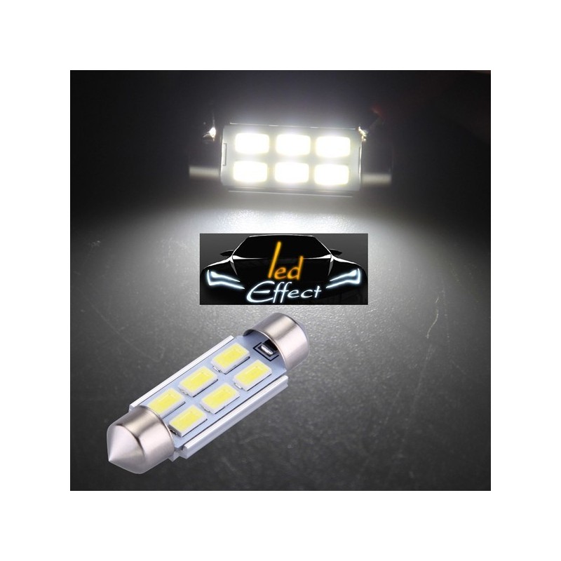 GLL 39MM Ampoule C5W LED Ampoule Navette LED avec 4014 12SMD 400 Lumens  pour Plafonnier de Voiture DC12V/24V