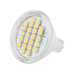 Ampoule led MR11 culot GU4 24 leds blanc chaud