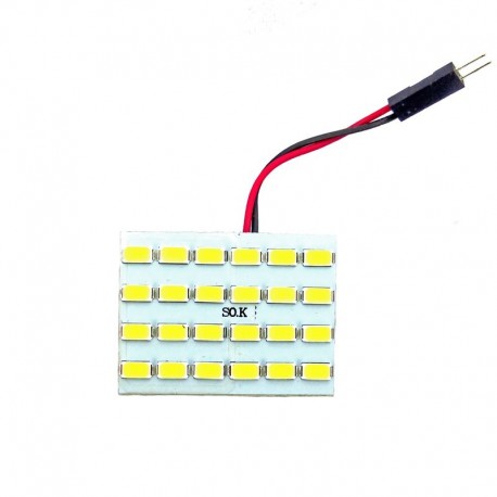 Panneau de 24 leds blanches 5630 avec adaptateurs