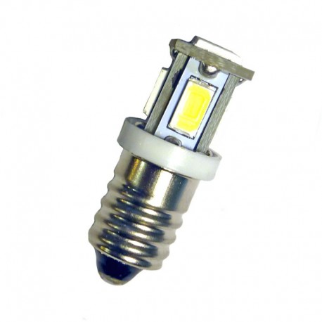 Ampoule E(P)10 6 leds blanches 6 volts