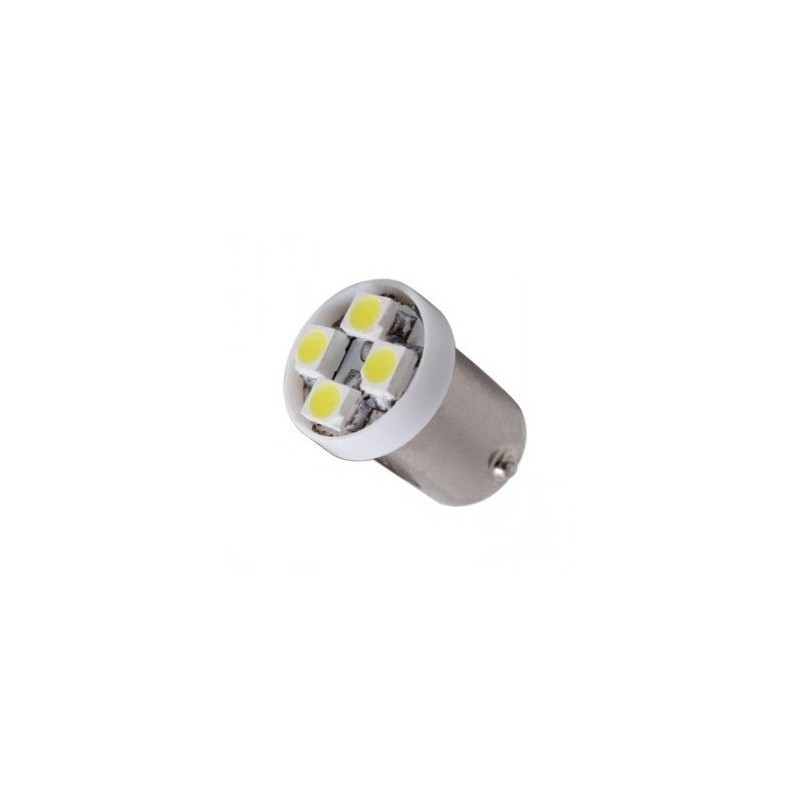 Ampoule led 24 volts T4W BA9S 4 leds sans polarité - Led-effect