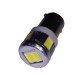 Ampoule H6W BAX9S 6 leds blanches 5630 9 à 30 volts