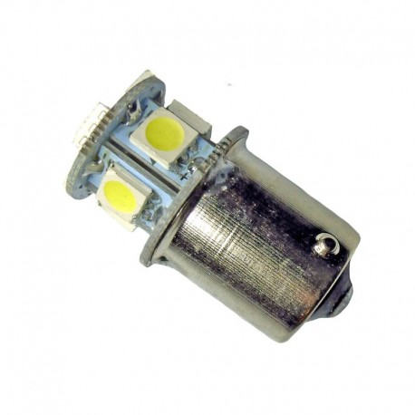 Ampoule R5W, R10W BA15S à 8 Leds blanches 24 volts