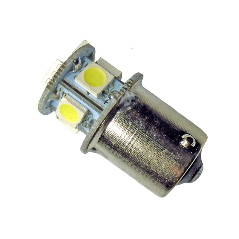 Lot De 5 Ampoules LED Canbus BA15s 24V Blanc - Pour Camion, Camping-car, Utilitaire