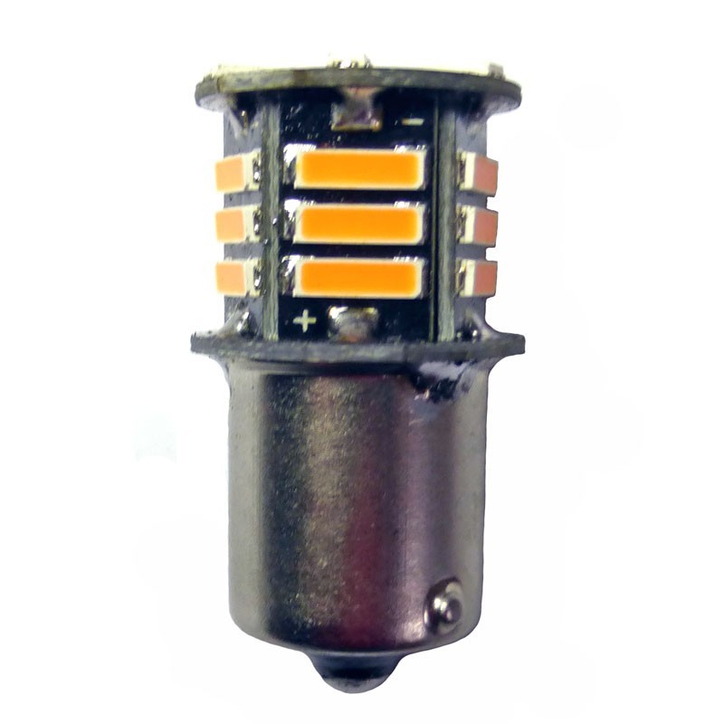 Ampoules p21w ba15s 1156 à led cob - orange p21-1010 /2