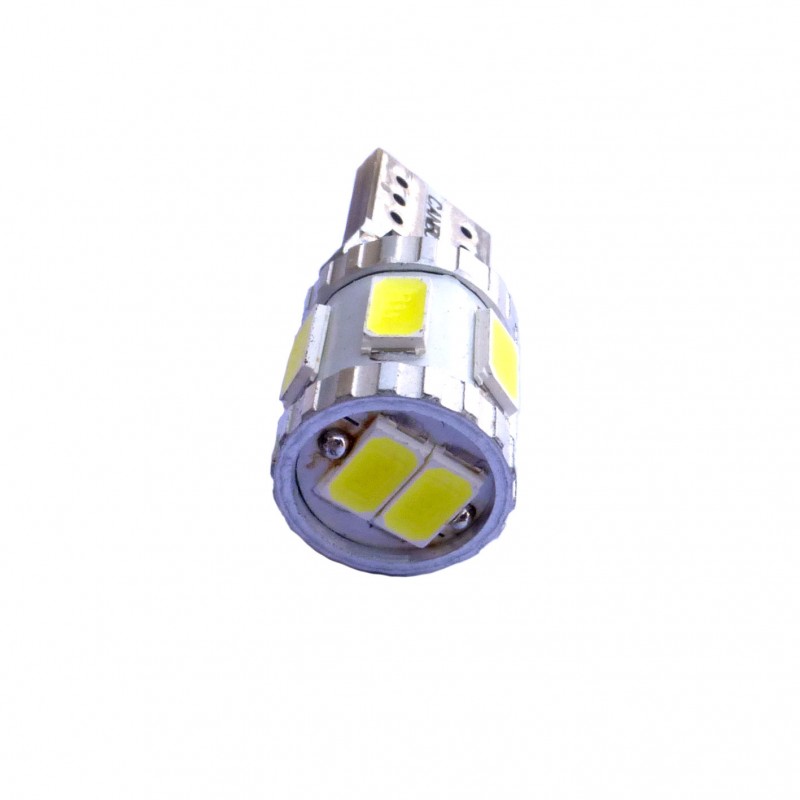 Ampoule Led T10 W5W 5 leds blanches canbus anti-erreur - Led-effect