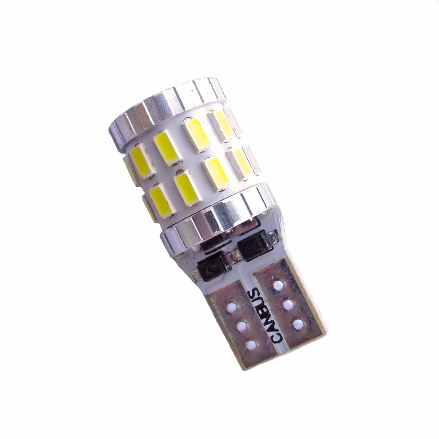 Ampoule Led T10 W5W 30 leds blanches 3014 canbus anti-erreur - Led