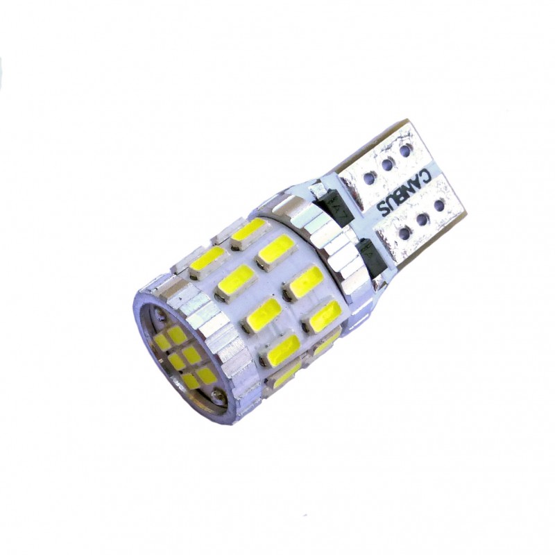 Ampoule Led T10 W5W 30 leds blanches 3014 canbus anti-erreur - Led
