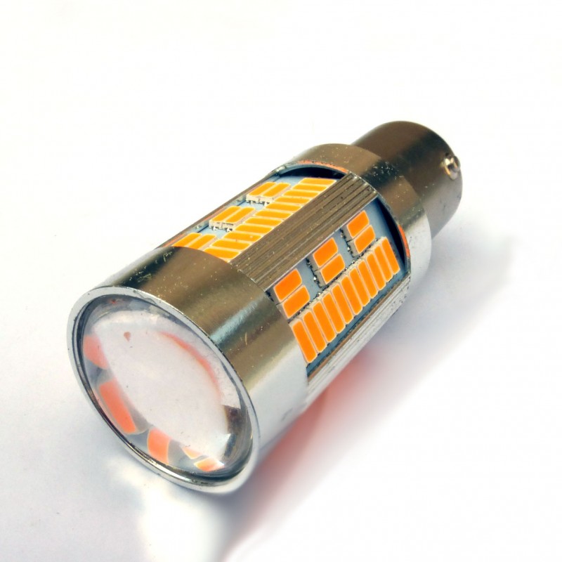 Ampoule PY21W Clignotant LED 💡 4 LEDS BAU15s Orange