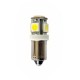 Ampoule T4W BA9S 5 leds blanches 6 volts