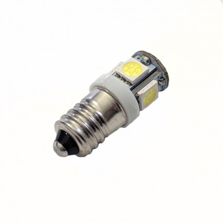 Ampoule E(P)10 5 leds blanches 6 volts