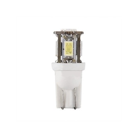 Ampoule T10 W5W 5 leds blanches 5630