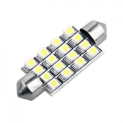 Ampoule navette feston C5W 41 mm 16 leds blanches 24 volts