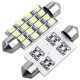 Ampoule navette feston C5W 41 mm 16 leds blanches 24 volts