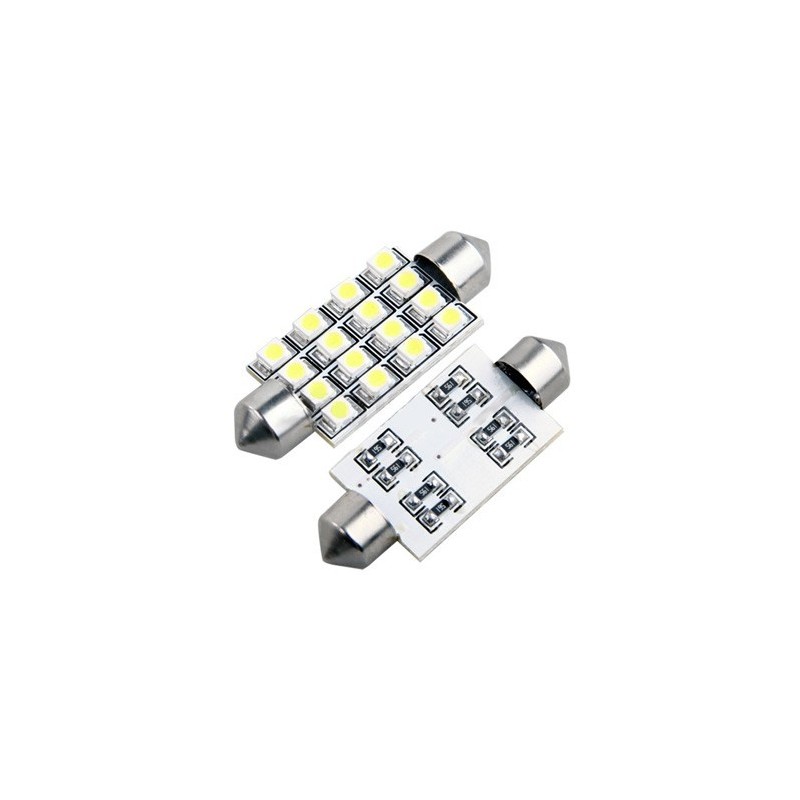 GLL 36MM Ampoule C5W LED Ampoule Navette LED avec 4014 12SMD 400 Lumens  pour Plafonnier de Voiture DC12V/24V