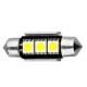 Ampoule navette C5W 36 mm 3 leds 5050 blanches 24 volts