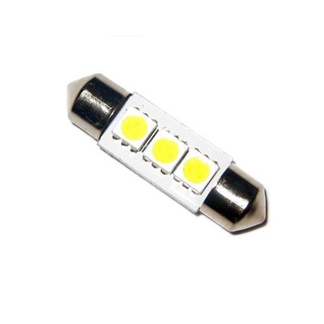 Ampoule C5W 36 mm 3 leds 5050 blanches