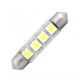 Ampoule navette c5w de 42 mm 4 leds blanches 