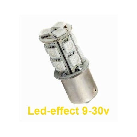 Ampoule PY21W BAU15S 13 Leds ambres 9 à 30 volts