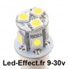 Ampoule R5W-R10W-BA15S 8 Leds 9-30 Volts