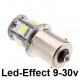 Ampoule R5W-R10W-BA15S 8 Leds 9-30 Volts