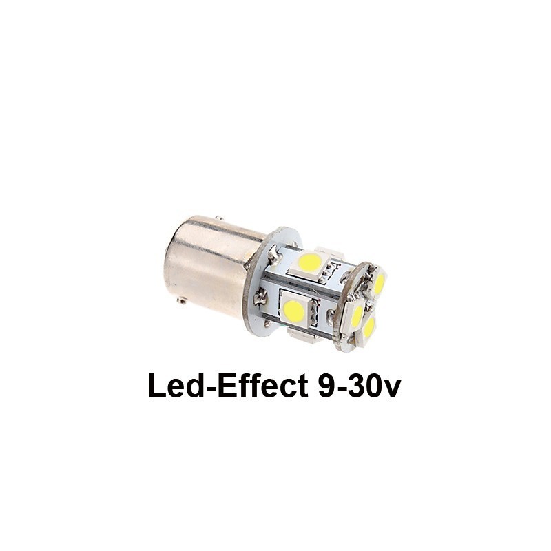 Ampoule R5W-R10W-BA15S 8 Leds 9-30 Volts - Led-effect