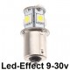 Ampoule R5W-R10W-BA15S 8 Leds 9-30 Volts