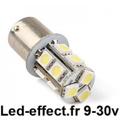 Ampoule P21/5W BAY15D 144 Leds blanches 9-30 volts - Led-effect