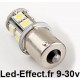 Ampoule R10W-P21W-BA15S 13 Leds blanches 9-30 Volts