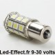 Ampoule P21W-BA15S 27 Leds blanches 9-30 Volts