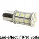 Ampoule P21W-BA15S 27 Leds blanches 9-30 Volts