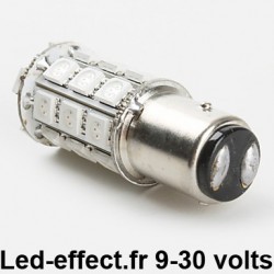 AMPOULE DE SIGNALISATION LED 6 À 12 V, STOP/VEILLEUSE, BLANC CHAUD, P21/5w,  BAY15D - Matthys