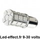 Ampoule P21/5W BAY15D 27 Leds Rouges 9-30 volts