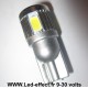 Ampoule Wedge T10 W5W W16W 6 leds blanches 5630 9 à 30 volts