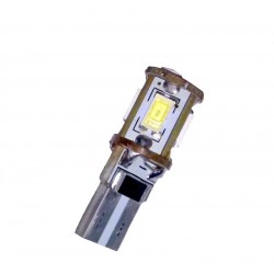 Ampoule T10 W5W 5 leds blanches 5630 anti-erreur canbus