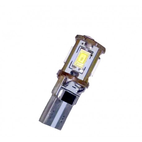 Ampoule T10 W5W 5 leds blanches 5630 anti-erreur canbus