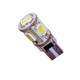Ampoule T10 W5W 5 leds blanches 5630 anti-erreur canbus