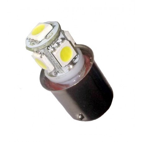 Ampoule R5W BA15S 5 Leds 24 volts non polarisée - Led-effect