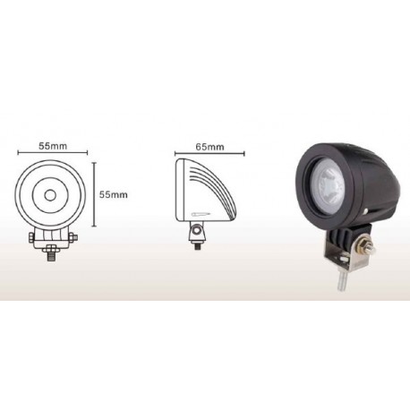 Phare ou feu additionnel de 10 Watts pour moto - Led-effect