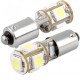 Ampoule H6W-BAX9S 5 leds blanches canbus