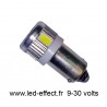 Ampoule T4W BA9S 6 leds blanches 5630 9 à 30 volts