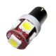 Ampoule T4W BA9S 5 leds blanches 6 volts