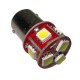 Ampoule R5W R10W BA15S 8 leds blanches 6 volts